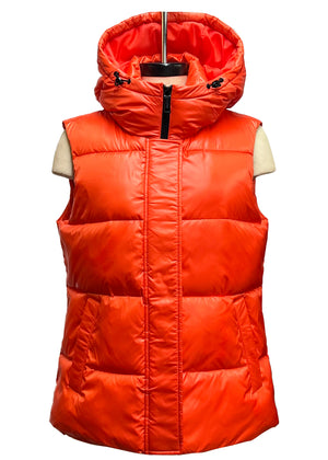 HOODED RECYCLED PUFFER VEST