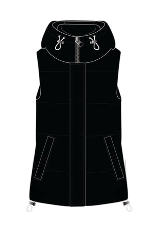 HOODED RECYCLED PUFFER VEST