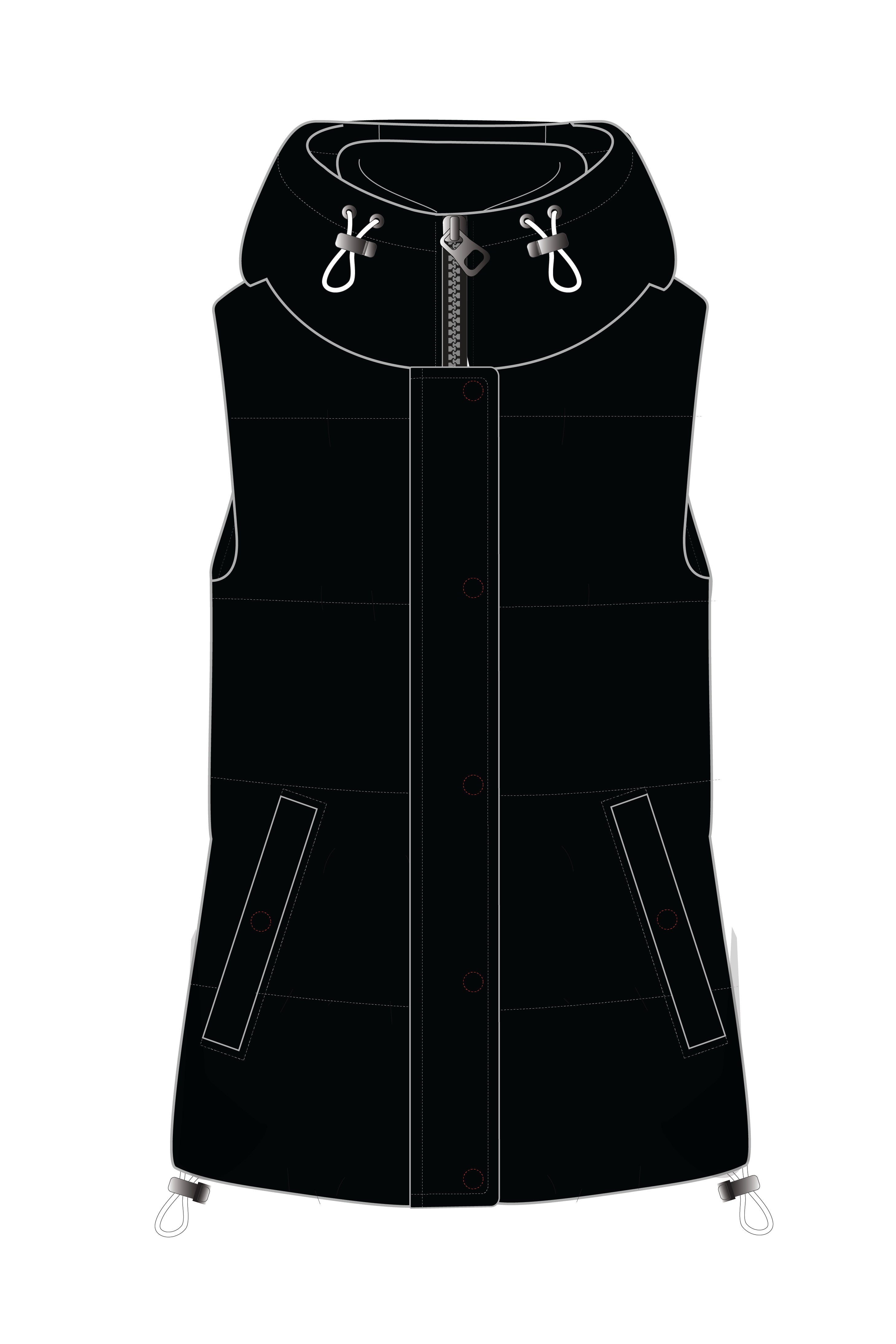 HOODED RECYCLED PUFFER VEST - amerexgroup