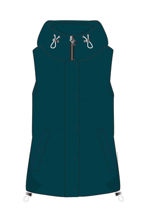 HOODED RECYCLED PUFFER VEST