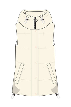 HOODED RECYCLED PUFFER VEST