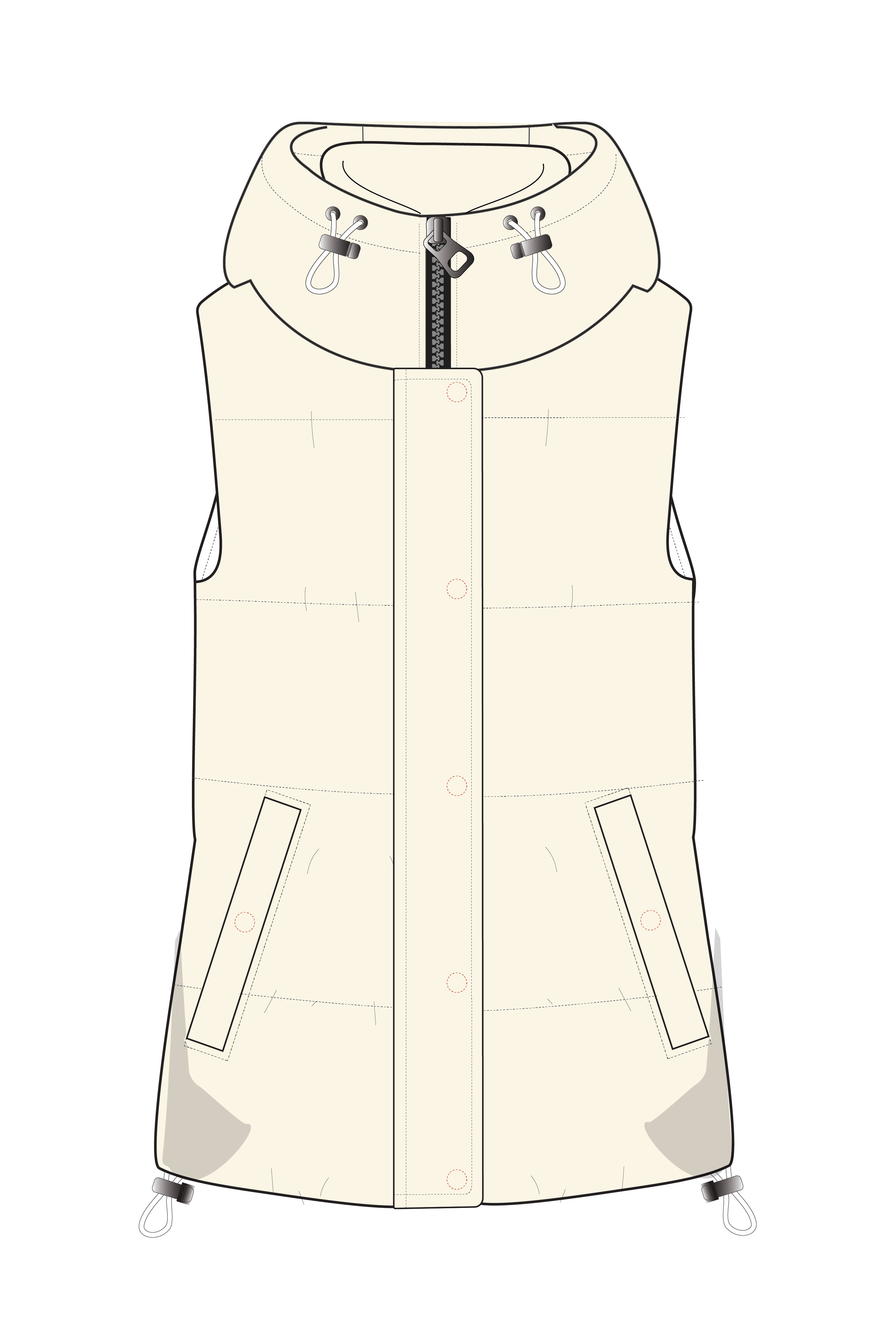 HOODED RECYCLED PUFFER VEST - amerexgroup