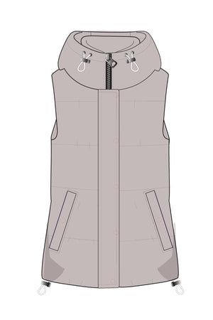 HOODED RECYCLED PUFFER VEST
