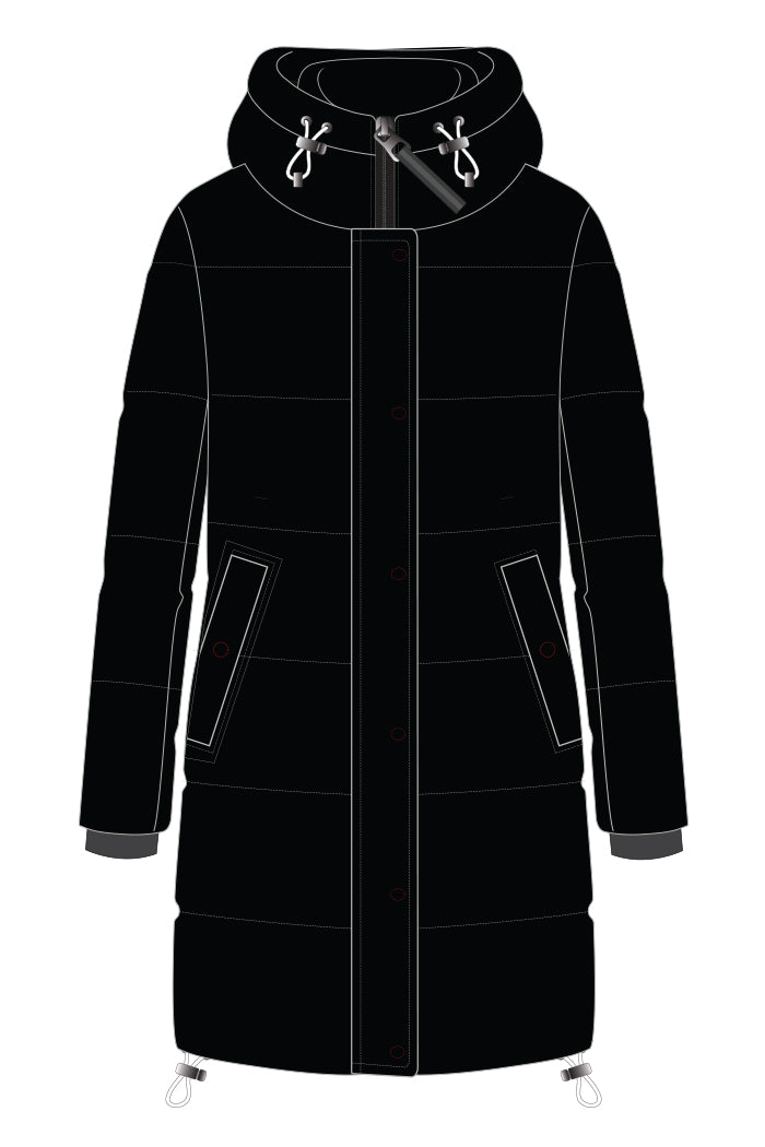 HOODED MAXI PUFFER