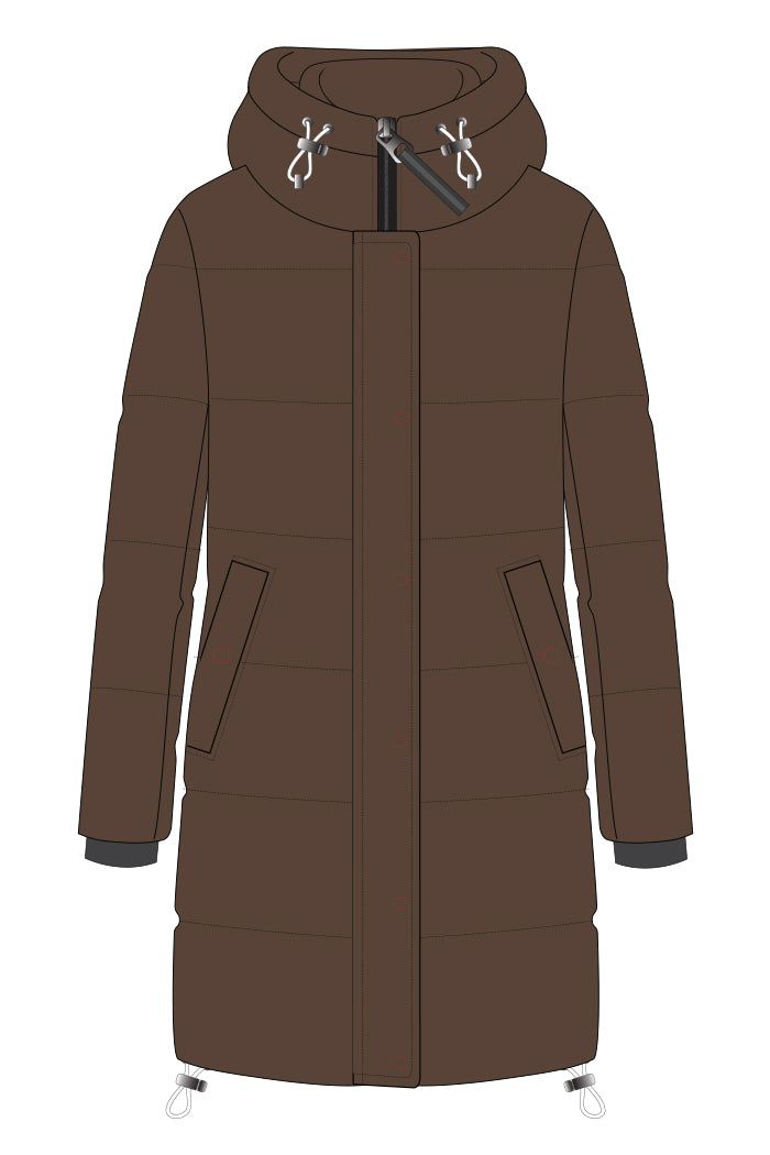 HOODED MAXI PUFFER