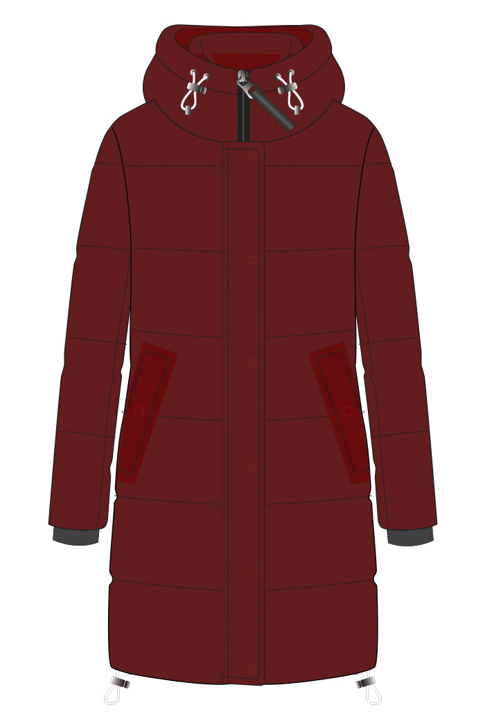 HOODED MAXI PUFFER