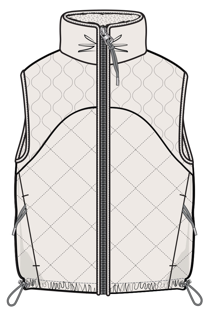 REVERSIBLE LIGHT WEIGHT QUILTED VEST