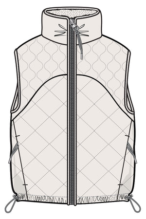 REVERSIBLE LIGHT WEIGHT QUILTED VEST