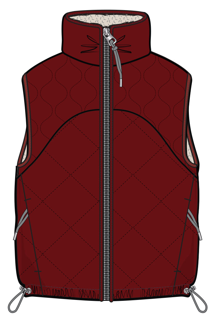 REVERSIBLE LIGHT WEIGHT QUILTED VEST
